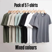 HZZA STUDIO Premium Pack of 5 T-Shirts
