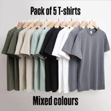 HZZA STUDIO Premium Pack of 5 T-Shirts